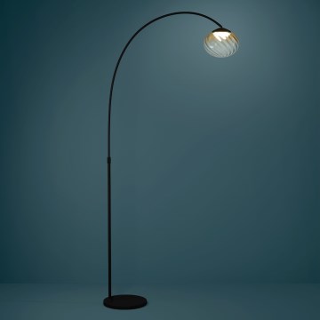 Eglo - LED Ρυθμιζόμενο επιδαπέδιο φωτιστικό LED/5,8W/230V 2200-6500K μπεζ/καπνιστό + με τηλεχειριστήριο