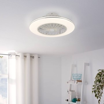 Eglo - LED ρυθμιζόμενος ανεμιστήρας οροφής 3xLED/12,6W/230V 2700-6500K Ø 55 εκ. λευκός + τηλεχειριστήριο