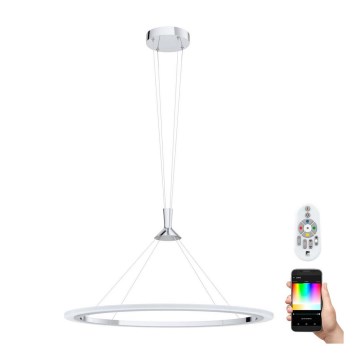 Eglo - LED RGB Κρεμαστό φωτιστικό οροφής ντιμαριζόμενο HORNITOS-C LED/37W/230V + τηλεχειριστήριο