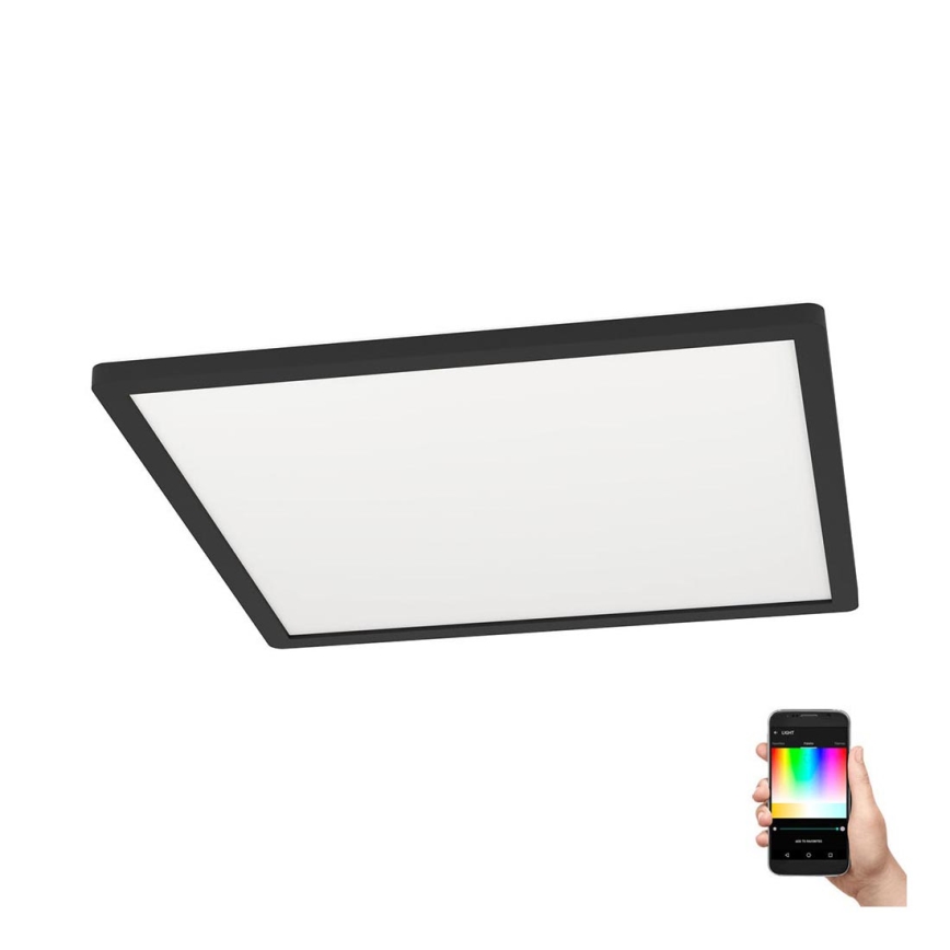 Eglo - LED RGBW Dimmable φωτιστικό οροφής LED/16,5W/230V μαύρο ZigBee