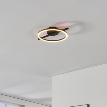 Eglo - LED RGBW Dimmable φωτιστικό οροφής LED/17W/230V 2700-6500K μαύρο + τηλεχειριστήριο