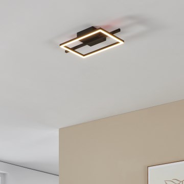 Eglo - LED RGBW Dimmable φωτιστικό οροφής LED/17W/230V 2700-6500K μαύρο + τηλεχειριστήριο