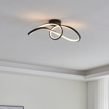 Eglo - LED RGBW Dimmable φωτιστικό οροφής LED/22W/230V 2700-6500K μαύρο