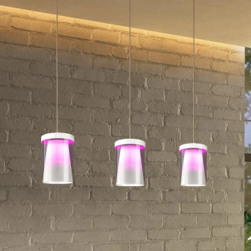 Eglo - LED RGBW Κρεμαστό φωτιστικό οροφής ντιμαριζόμενο 3xLED/3,7W/230V 2700-6500K λευκό ZigBee