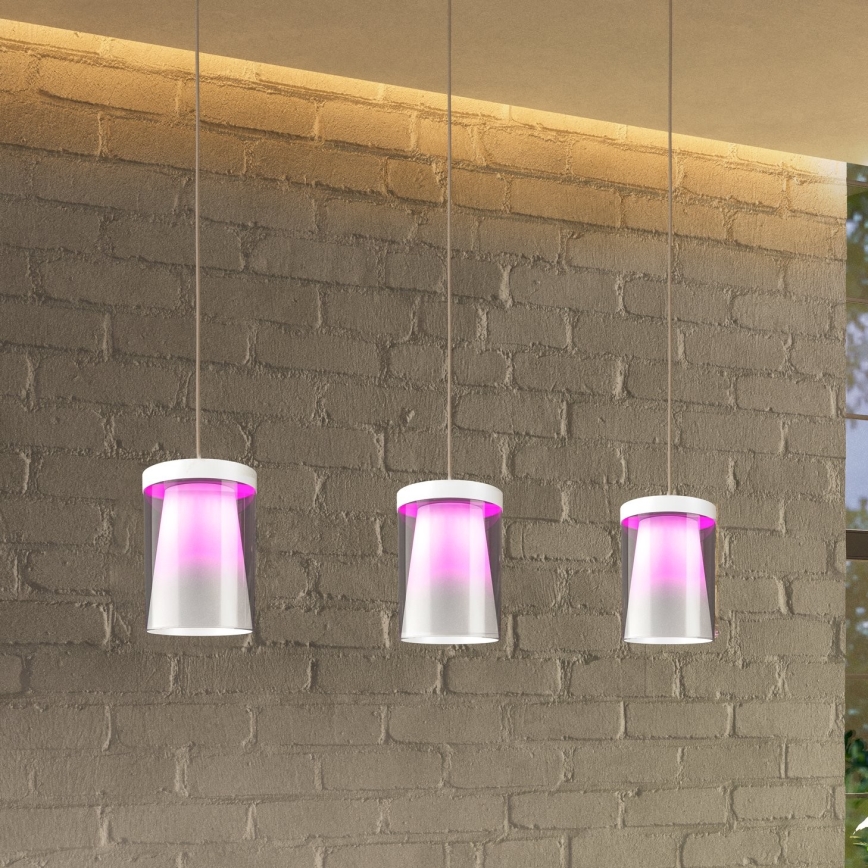 Eglo - LED RGBW Κρεμαστό φωτιστικό οροφής ντιμαριζόμενο 3xLED/3,7W/230V 2700-6500K λευκό ZigBee