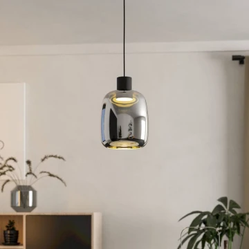 Eglo - LED RGBW Κρεμαστό φωτιστικό οροφής ντιμαριζόμενο LED/3,7W/230V 2700-6500K μαύρο ZigBee