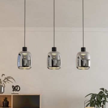 Eglo - LED RGBW Κρεμαστό φωτιστικό οροφής ντιμαριζόμενο 3xLED/3,7W/230V 2700-6500K γκρι