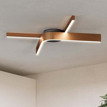 Eglo - LED RGBW Ρυθμιζόμενο φωτιστικό οροφής 2xLED/18W/230V 2700-6500K χάλκινο/μαύρο