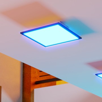 Eglo - LED RGBW Ρυθμιζόμενο φωτιστικό οροφής LED/14W/230V 2700-6500K 30x30 cm μαύρο