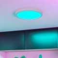 Eglo - LED RGBW Ρυθμιζόμενο φωτιστικό οροφής για μπάνιο LED/14,3W/230V 2700-6500K Ø 27,8 cm IP44 λευκό