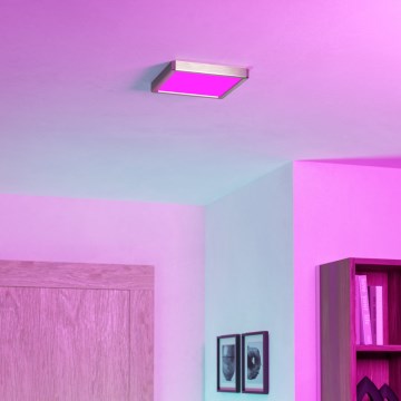 Eglo - LED RGBW ρυθμιζόμενο φωτιστικό οροφής μπάνιου LED/10,5W/230V 2700-6500K 22x22 cm IP44 ματ χρώμιο