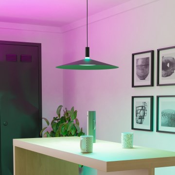 Eglo - LED RGBW ρυθμιζόμενο κρεμαστό φωτιστικό με καλώδιο LED/15,5W/230V 2700-6500K μαύρο