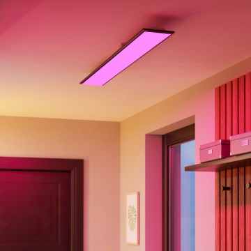 Eglo - LED RGBW ρυθμιζόμενο επιφανειακό πάνελ LED/28W/230V 2700-6500K 120x15 cm μαύρο