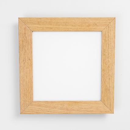 Eglo - LED RGBW Ρυθμιζόμενο επιφανειακό πάνελ SALOBRENA-C WOOD LED/16W/230V 2700-6500K 34x34 cm καφέ + τηλεχειριστήριο