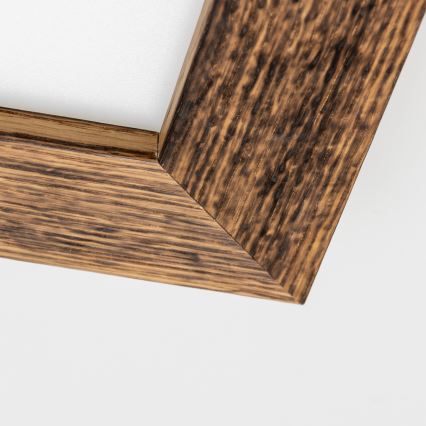 Eglo - LED RGBW Ρυθμιζόμενο επιφανειακό πάνελ SALOBRENA-C WOOD LED/16W/230V 2700-6500K 34x34 cm καφέ + τηλεχειριστήριο