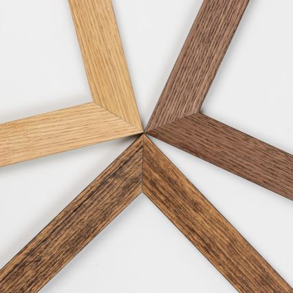 Eglo - LED RGBW Ρυθμιζόμενο επιφανειακό πάνελ SALOBRENA-C WOOD LED/16W/230V 2700-6500K 34x34 cm καφέ + τηλεχειριστήριο