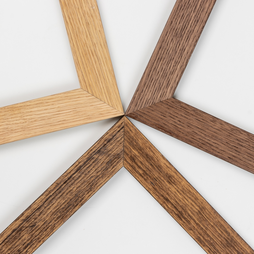 Eglo - LED RGBW Ρυθμιζόμενο επιφανειακό πάνελ SALOBRENA-C WOOD LED/16W/230V 2700-6500K 34x34 cm καφέ + τηλεχειριστήριο