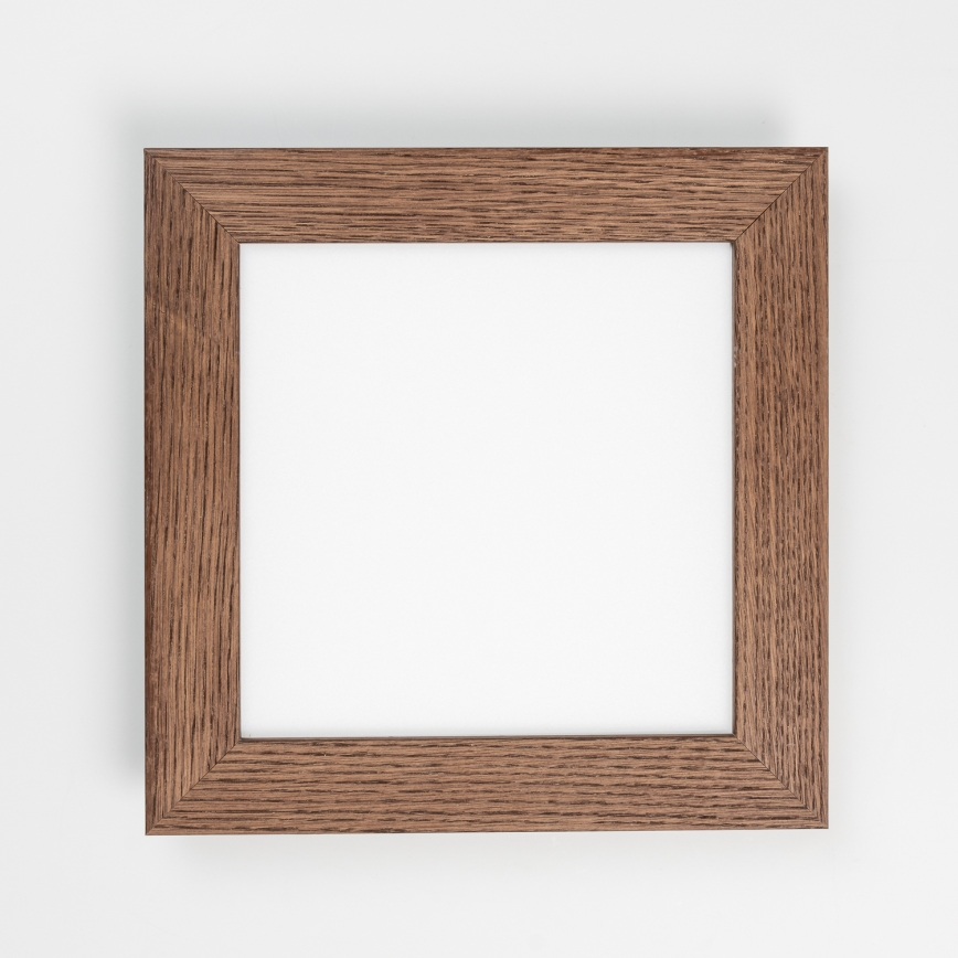 Eglo - Επιφανειακό ρυθμιζόμενο πάνελ LED RGBW SALOBRENA-C WOOD LED/16W/230V 2700-6500K 34x34 cm σκούρο καφέ + τηλεχειριστήριο