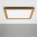 Eglo - LED RGBW Ρυθμιζόμενο φωτιστικό οροφής SALOBRENA-C WOOD LED/30,5W/230V 2700-6500K 64x64 εκ. καφέ + τηλεχειριστήριο