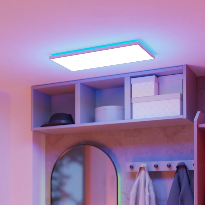Eglo - LED RGBW Φωτιστικό οροφής μπάνιου dimming LED/17,2W/230V 2700-6500K 30x57cm IP44 λευκό ZigBee