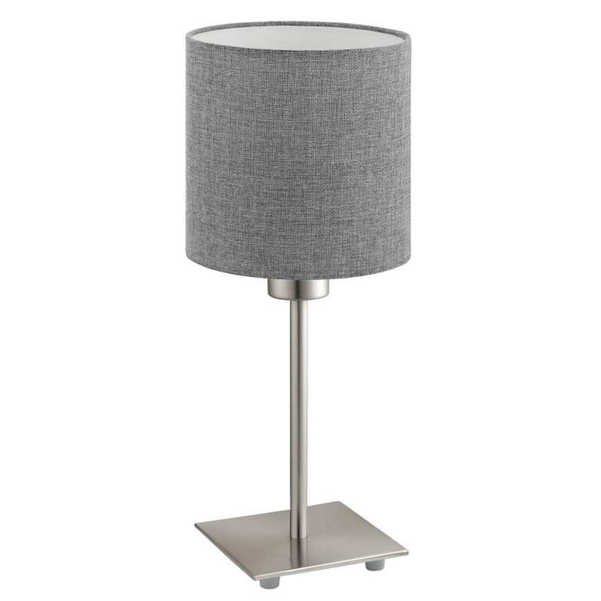 Eglo - LED Επιτραπέζιο φωτιστικό TUNJA 1xE27/60W/230V 26,5 cm ματ χρώμιο/γκρι