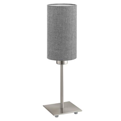 Eglo - LED Επιτραπέζιο φωτιστικό TUNJA 1xE27/60W/230V 26,5 εκ. ματ χρώμιο/γκρι