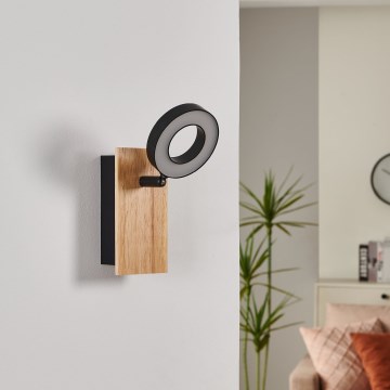 Eglo - LED Επιτοίχιο σποτ LED/4,2W/230V μαύρο/καφέ