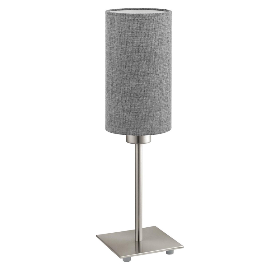 Eglo - LED Επιτραπέζιο φωτιστικό TUNJA 1xE27/60W/230V 26,5 εκ. ματ χρώμιο/γκρι