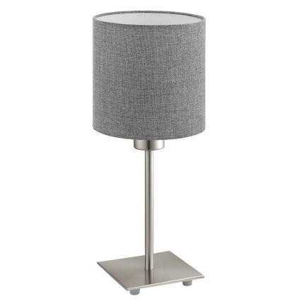 Eglo - LED Επιτραπέζιο φωτιστικό TUNJA 1xE27/60W/230V 26,5 εκ. ματ χρώμιο/γκρι