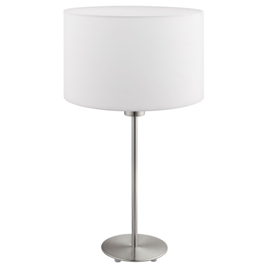 Eglo - Επιτραπέζιο φωτιστικό TUNJA LED 1xE27/60W/230V 38,5 εκ. ματ χρώμιο/λευκό