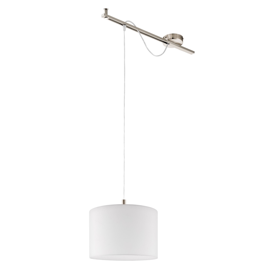 Eglo - LED  Κρεμαστό φωτιστικό οροφής CALCENA 1xE27/60W/230V ματ χρώμιο/λευκό