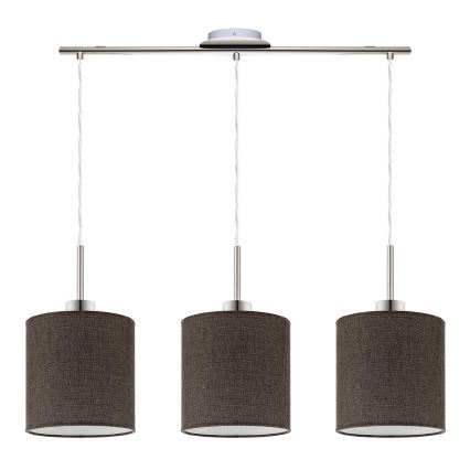 Eglo - LED  Κρεμαστό φωτιστικό οροφής TUNJA 3xE27/60W/230V καφέ