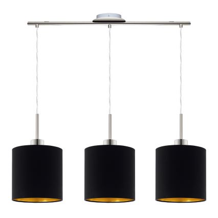 Eglo - LED  Κρεμαστό φωτιστικό οροφής TUNJA 3xE27/60W/230V μαύρο