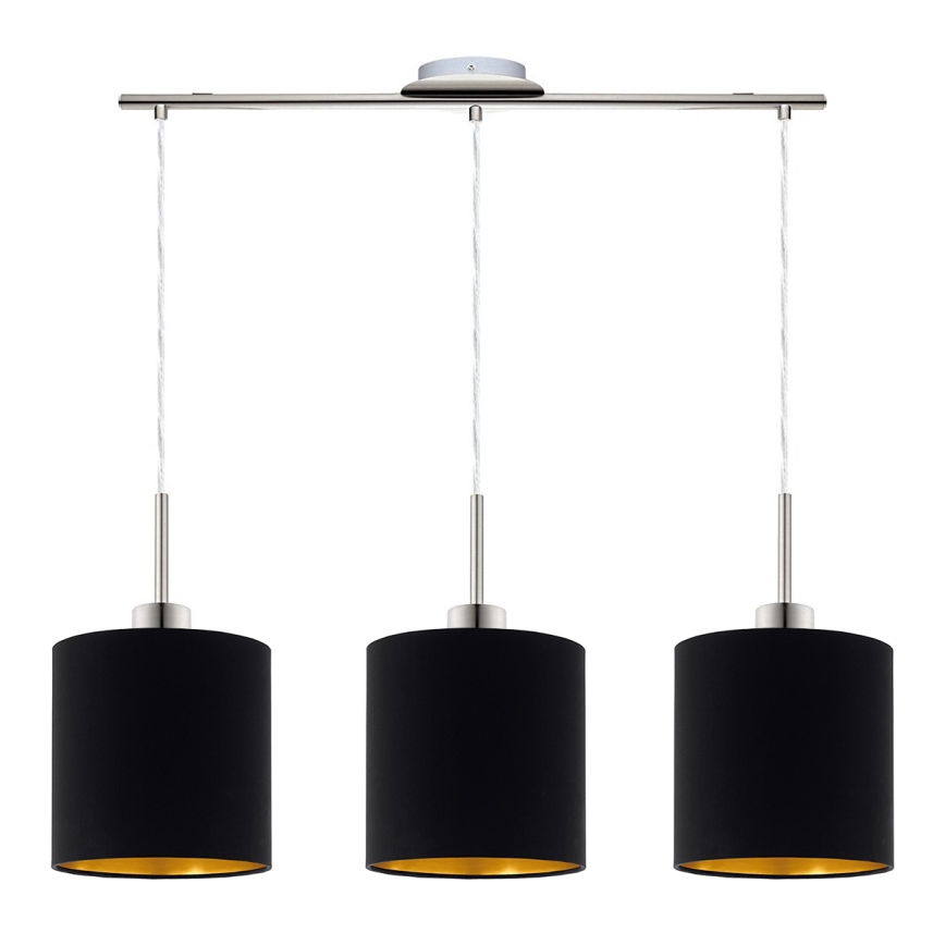 Eglo - LED  Κρεμαστό φωτιστικό οροφής TUNJA 3xE27/60W/230V μαύρο