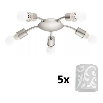 Eglo - LED Οροφωτιστικό MY CHOICE 5xE14/4W/230V ματ χρώμιο/λευκό