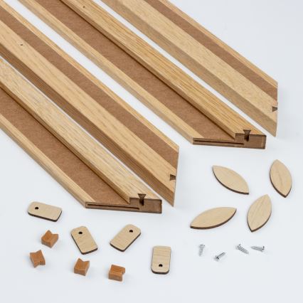Eglo - LED Πλαφονιέρα οροφής ντιμαριζόμενη POZZALLO WOOD LED/21W/230V 2700-6500K 49,5x49,5 cm καφέ + τηλεχειριστήριο