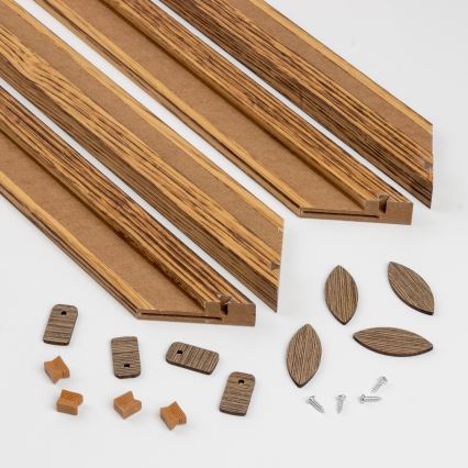 Eglo - LED Πλαφονιέρα οροφής ντιμαριζόμενη POZZALLO WOOD LED/21W/230V 2700-6500K 49,5x49,5 cm καφέ + τηλεχειριστήριο