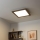 Eglo - LED Πλαφονιέρα οροφής ντιμαριζόμενη POZZALLO WOOD LED/21W/230V 2700-6500K 49,5x49,5 cm σκούρο καφέ + τηλεχειριστήριο