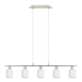 Eglo - LED Πολύφωτο με καλώδιο MY CHOICE 5xE14/4W/230V ματ χρώμιο/λευκό