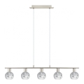 Eglo - LED Πολύφωτο με καλώδιο MY CHOICE 5xE14/4W/230V ματ χρώμιο/λευκό/μαύρο