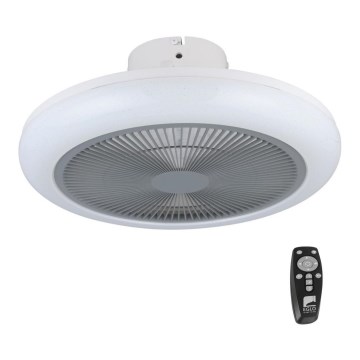Eglo - LED Ρυθμιζόμενος Οροφής Ανεμιστήρας LED/25,5W/230V γκρι + τηλεχειριστήριο