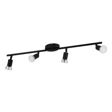 Eglo - LED Σποτ 4xGU10/2,8W/230V 3000K μαύρο