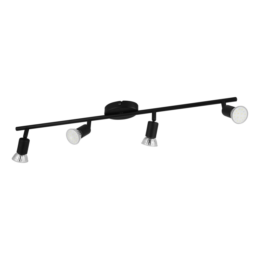 Eglo - LED Σποτ 4xGU10/2,8W/230V 3000K μαύρο