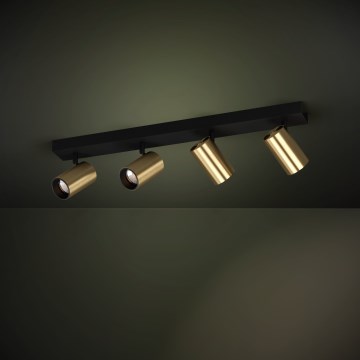 Eglo - LED Σποτ 4xGU10/4,5W/230V 3000K μαύρο/χρυσό