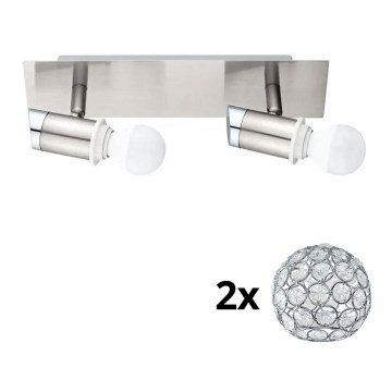 Eglo - LED Σποτ MY CHOICE 2xE14/4W/230V ματ χρώμιο