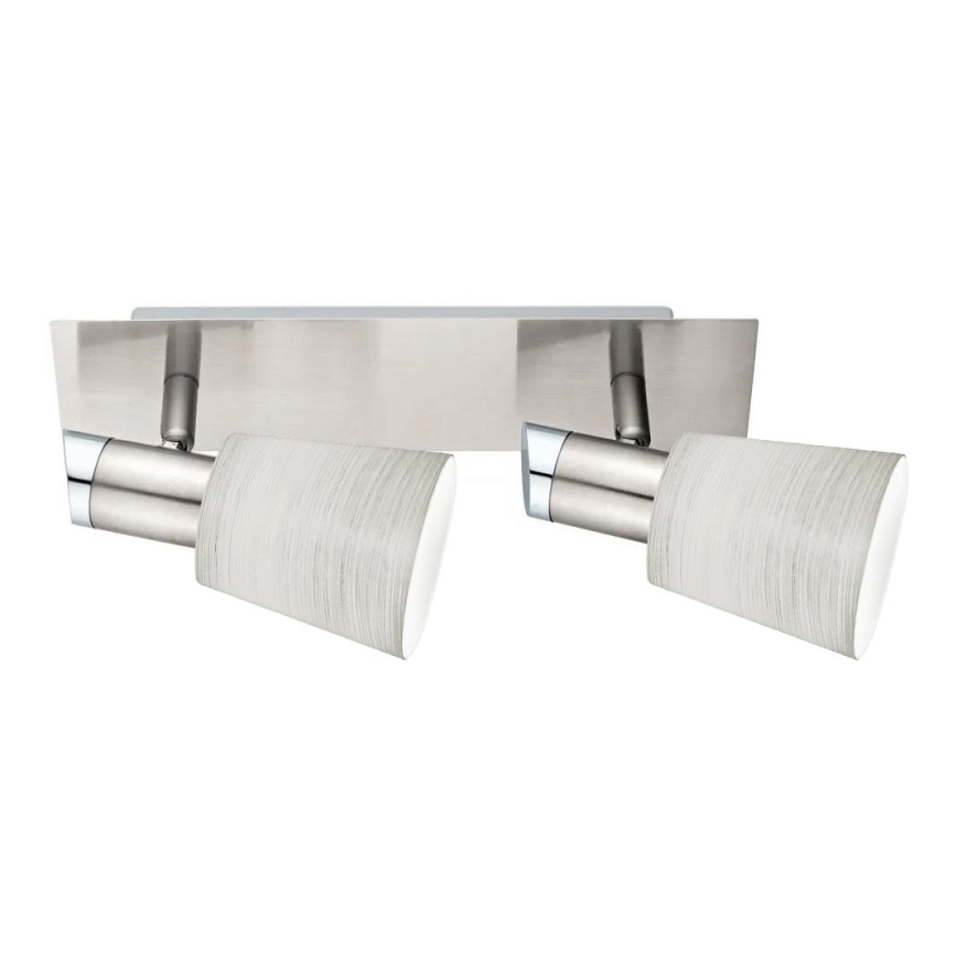Eglo - LED Σποτ MY CHOICE 2xE14/4W/230V ματ χρώμιο/κρεμ