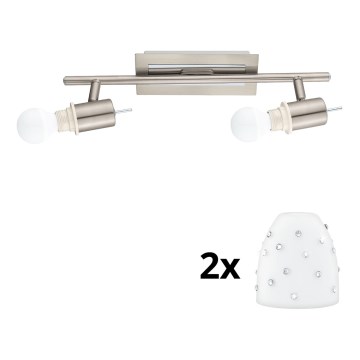 Eglo - LED Σποτ MY CHOICE 2xE14/4W/230V ματ χρώμιο/λευκό