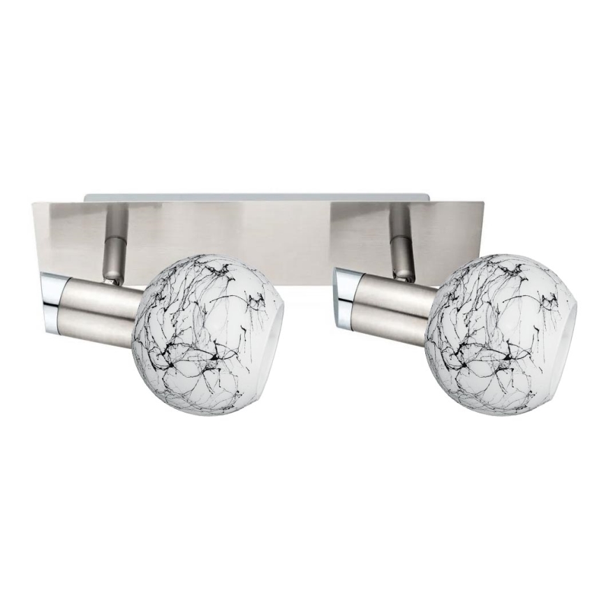 Eglo - LED Σποτ MY CHOICE 2xE14/4W/230V ματ χρώμιο/λευκό/μαύρο