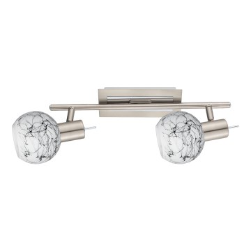 Eglo - LED Σποτ MY CHOICE 2xE14/4W/230V ματ χρώμιο/λευκό/μαύρο
