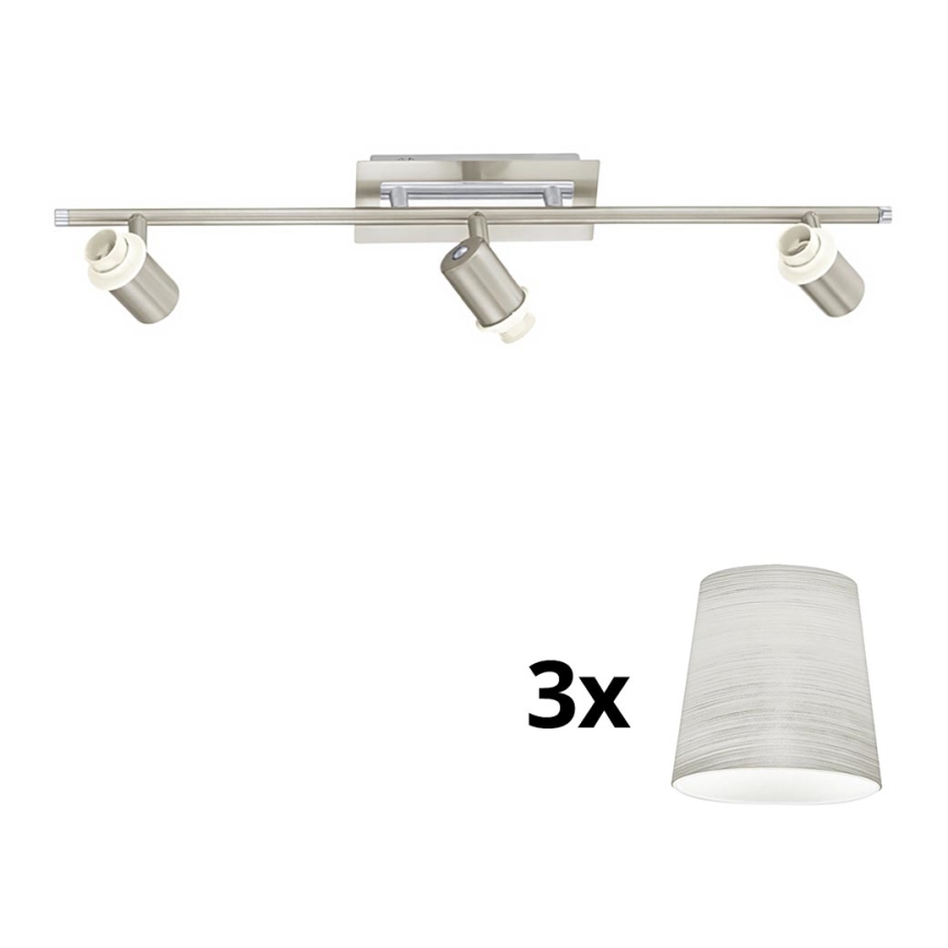 Eglo - LED Σποτ MY CHOICE 3xE14/40W/230V ματ χρώμιο/κρεμ
